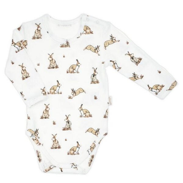 Bamar Nicol Langarmwickelbody Baby Body Hase