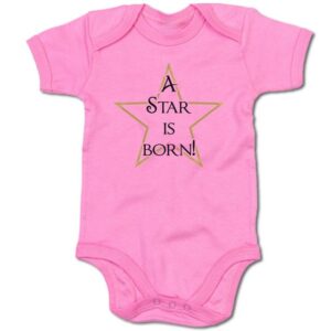 G-graphics Kurzarmbody Baby Body - A Star is born! mit Spruch / Sprüche • Babykleidung • Geschenk zur Geburt / Taufe / Babyshower / Babyparty • Strampler