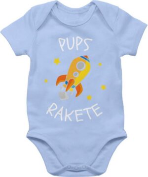 Shirtracer Shirtbody Pupsrakete weiß Sprüche Baby