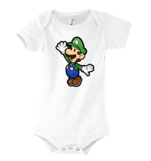 Youth Designz Kurzarmbody Baby Body Strampler Luigi mit niedlichem Frontprint