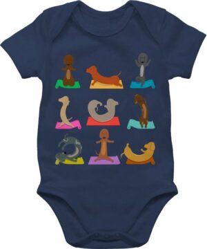 Shirtracer Shirtbody Dackel Yoga Dackel Lustig Hunde