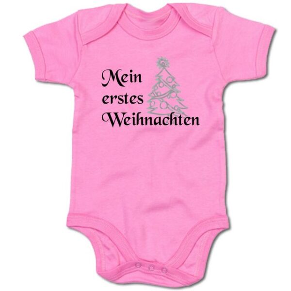 G-graphics Kurzarmbody Baby Body - Mein erstes Weihnachten – Tannenbaum mit Spruch / Sprüche • Babykleidung • Geschenk zu Weihnachten • Strampler