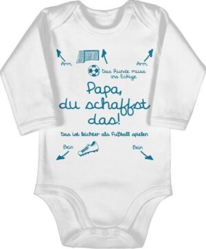 Shirtracer Shirtbody Papa du schaffst das Fußball Junge Strampler Baby Mädchen & Junge